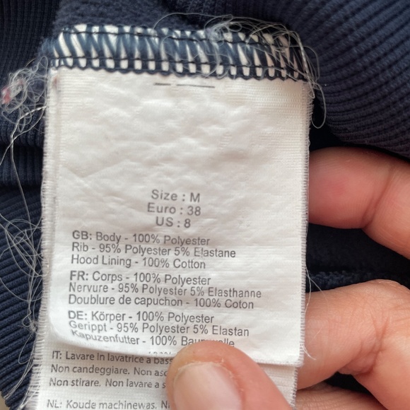 Bench Full Zip Hoodie Womens Size M / US 8 Purple Thumbhole Pockets Printed Logo - Picture 10 of 13